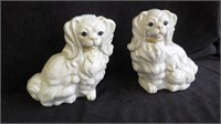 PAIR STAFFORDSHIRE STYLE DOGS 8"T