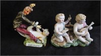 2PC OCCUPIED JAPAN FIGURINE AND CALF ROPING