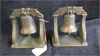 PAIR LIBERTY BELL BOOKENDS 5"T