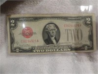 US SERIES OF 1928 G RED SEAL $2.00 NOTES