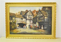 V.Daalen "The Meet at the Manor" Oil on Canvas