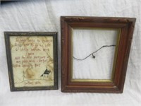 ANTIQUE VICTORIAN STYLE FRAME AND 1874 FRAMED
