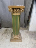 GREEN AND GOLD PEDESTAL 27"T