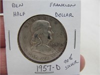 Ben Franklin half dollar, 1957-D