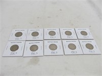 10 Buffalo Nickels, 1936-S