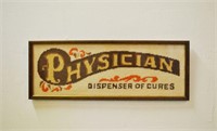 Vintage "Physician Dispenser of Cures" Needlpoint