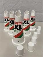 6 x Castrol XL oil bottle tops & caps