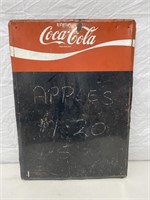 Original Coca Cola chalk board metal sign
