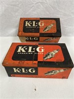 2 x KLG spark plug tins
