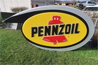 New/Old Stock Pennzoil Light-up Sign w/Cord-9'x56"