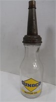 Vintage Sunoco Motor Oil 1qt. Glass Jar w/Metal
