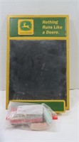 Vintage John Deere Adv. Chalkboard w/Chalk-12x12"