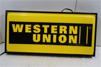 Western Union Elec Plastic Light-up Sign(works)