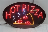Hot Pizza Elec Plastic Sign-works-21"Lx13"