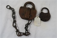 Antique Brass B&O Lock Pat 2040482-No Key& Miller