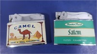 2 Vintage Lighters-Camel(Penguin),Salem(Coranet)