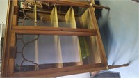 Antique Wood Hutch w/Glass(very good cond)-42Wx62"