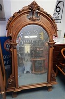 Antique Hand-carved Wood Mirror-32"Wx67"H