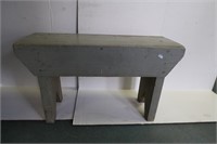 Small Vintage Wood Bench-25"x9"x14"H