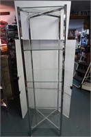 Adjustable Glass Shelf Display Unit-18"x18"x68"H