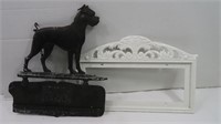 Vintage Cast Alum Dog & Alum House No. Plate