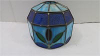Vintage Stained Glass w/Lead Lamp Shade-8"H