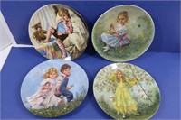 4 Vintage Reco Collector Plates-LIttle Bo Peep,