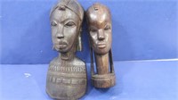 2 Hand-carved Wooden Figures