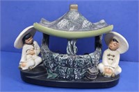 Vintage Elec Oriental Porcelain Lamp(works)