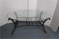 Glass Table-45"Rd18"H