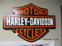 Wooden Harley Davidson Wall Sign