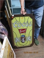 Coors Glass Sign