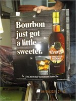 Tin Bourbon Sign