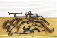 Large lot of C clamps