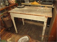 Antique Pine Farm Table-36W x 19D x 28T