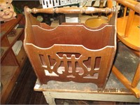 Vtg. Mahogany Magazine Rack