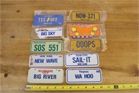 Vintage mini license plates