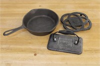 Vintage cast iron skillet and more