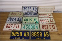 Lot of vintage license plates