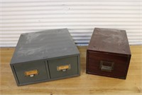 Vintage file card cabinets