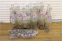 Vintage Pepsi bottles & caps