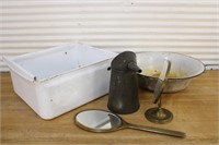 Enamelware, oil can, and more!