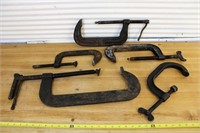 Large vintage C clamps