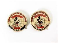 1930s Mickey Mouse NBC bread pins