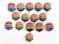 1940 Willkie campaign pins