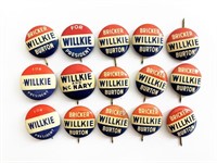 1940 Willkie campaign buttons