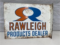 Original Rawleigh Products Dealer post mount sign