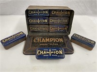Champion spark plug tins