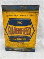 Golden Fleece Hex 1 gallon oil tin