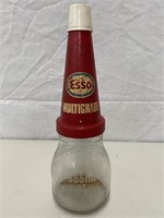 Esso multigrade top cap & genuine 500ml oil bottle